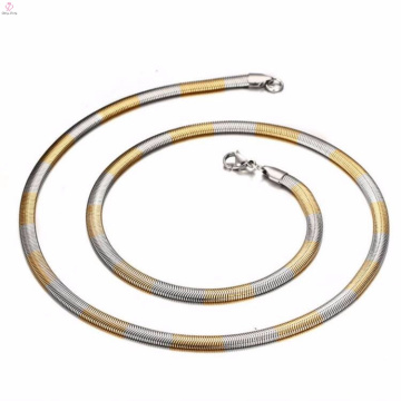 316 Edelstahl Silber und Gold zwei Ton Schlangenkette, Schmuck zu machen